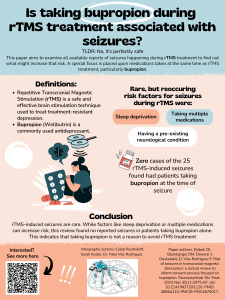 Is taking bupropion during rTMS treatment associated with seizures?